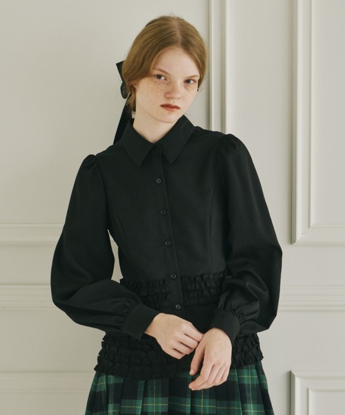 idem(イデム)の「many frill blouse / フリルデザインブラウス(シャツ/ブラウス・レディース・オフホワイト/ブラック・FREE)」の7枚目の写真