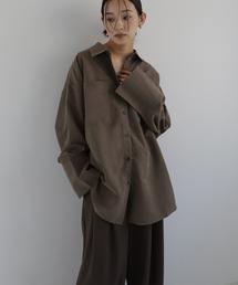 hellam（へラム）の「ピーチスキンオーバーシャツ（シャツ/ブラウス・レディース）」