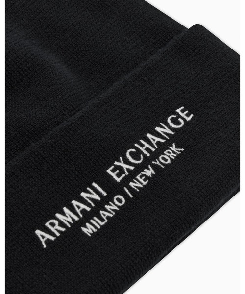 【A|X アルマーニ エクスチェンジ】AXロゴ ニットキャップ