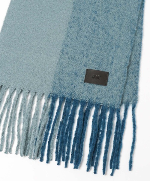 HARE（ハレ）の「ハイショクシャギーマフラー(HARE)（マフラー・レディース・ブルー/グレー/レッド/イエロー/ブラック・FREE）」の6枚目の写真