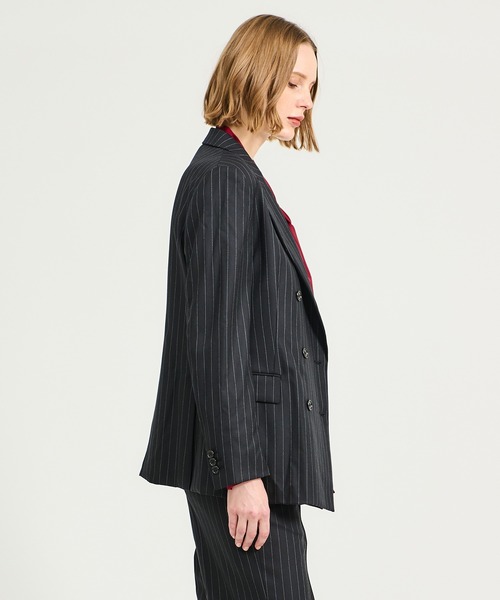 セール】ESTNATION / ピンストライプ ダブルジャケット（テーラード