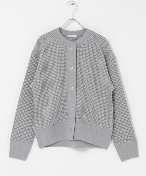 FORK&SPOON（フォークアンドスプーン）の「FORK&SPOON　ワッフルカーディガン（カーディガン/ボレロ・レディース・チャコールグレー/グレー系その他/ベージュ・1）」の10枚目の写真