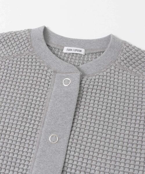 FORK&SPOON（フォークアンドスプーン）の「FORK&SPOON　ワッフルカーディガン（カーディガン/ボレロ・レディース・チャコールグレー/グレー系その他/ベージュ・1）」の11枚目の写真