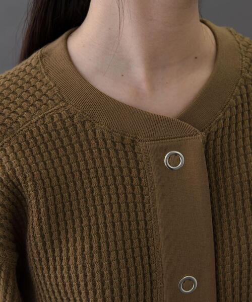 FORK&SPOON（フォークアンドスプーン）の「FORK&SPOON　ワッフルカーディガン（カーディガン/ボレロ・レディース・チャコールグレー/グレー系その他/ベージュ・1）」の13枚目の写真