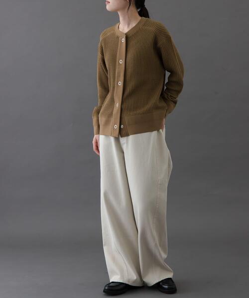 FORK&SPOON（フォークアンドスプーン）の「FORK&SPOON　ワッフルカーディガン（カーディガン/ボレロ・レディース・チャコールグレー/グレー系その他/ベージュ・1）」の14枚目の写真