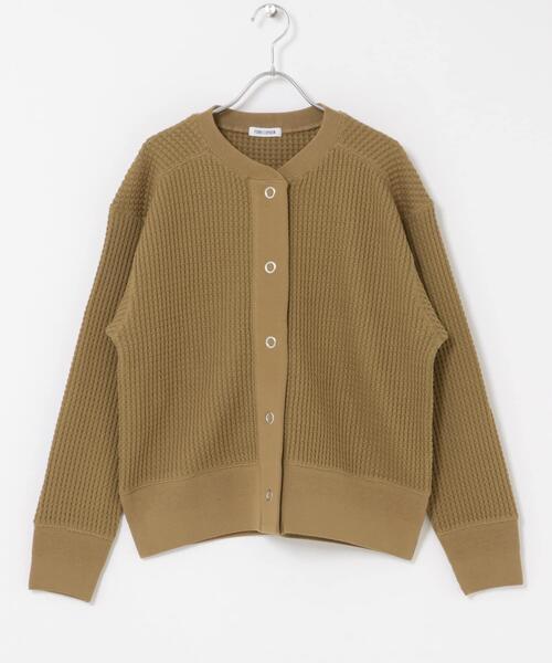 FORK&SPOON（フォークアンドスプーン）の「FORK&SPOON　ワッフルカーディガン（カーディガン/ボレロ・レディース・チャコールグレー/グレー系その他/ベージュ・1）」の15枚目の写真