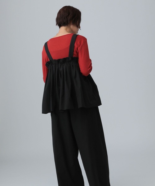 LEPSIM（レプシィム）の「タックオールインワン　581639（サロペット/オーバーオール・レディース・チャコールグレー/ブラック/ブラウン・FREE）」の15枚目の写真