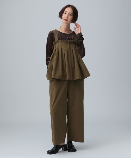 LEPSIM（レプシィム）の「タックオールインワン　581639（サロペット/オーバーオール・レディース・チャコールグレー/ブラック/ブラウン・FREE）」の18枚目の写真