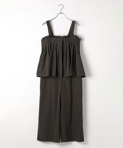 LEPSIM（レプシィム）の「タックオールインワン　581639（サロペット/オーバーオール・レディース・チャコールグレー/ブラック/ブラウン・FREE）」の22枚目の写真