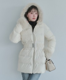 Mid-length padded fur coat / ミドル丈中綿ファーコート