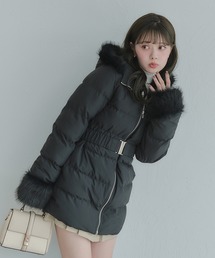 Mid-length padded fur coat / ミドル丈中綿ファーコート