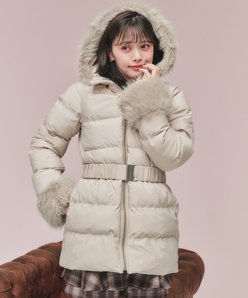 Mid-length padded fur coat / ミドル丈中綿ファーコート（その他