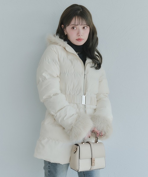 Mid-length padded fur coat / ミドル丈中綿ファーコート（その他