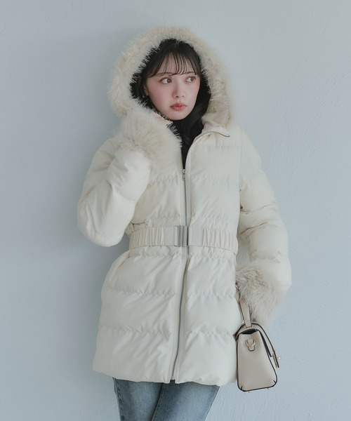 Mid-length padded fur coat / ミドル丈中綿ファーコート（その他