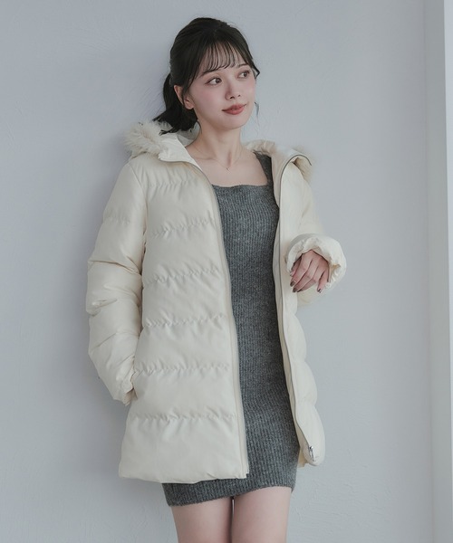 Mid-length padded fur coat / ミドル丈中綿ファーコート（その他