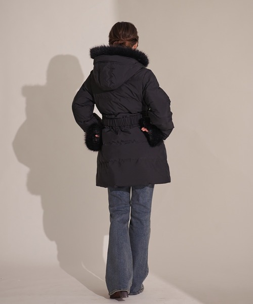 fupel（フぺル）の「Mid-length padded fur coat / ミドル丈中綿ファーコート（その他アウター・レディース・アイボリー/ブラック/モカ・FREE）」の18枚目の写真