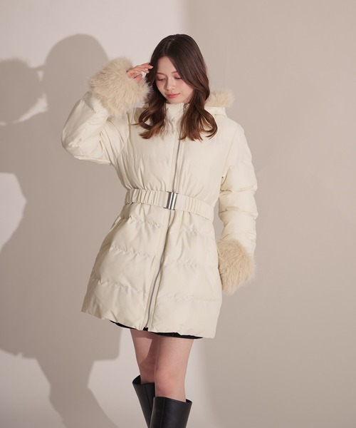 Mid-length padded fur coat / ミドル丈中綿ファーコート（その他