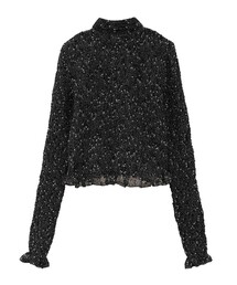 CLANE（クラネ）の「【CLANE/クラネ】MIX MESH GATHER SHIRT