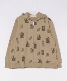 SUPER HAKKA | SUPER　HAKKA×保坂優子　「窓と庭」刺繍裏毛ジップアップフーディ(パーカー)