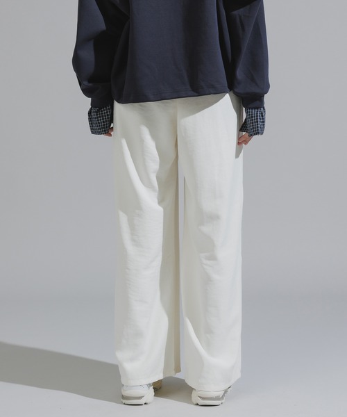 Chick（チック）の「Wood Bead Cord with Bandana Straight Leg Pants / バンダナ付きウッドビーズコード ストレートパンツ（スラックス・レディース・ホワイト/ブラック/ダークブラウン・FREE）」の12枚目の写真