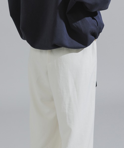 Chick（チック）の「Wood Bead Cord with Bandana Straight Leg Pants / バンダナ付きウッドビーズコード ストレートパンツ（スラックス・レディース・ホワイト/ブラック/ダークブラウン・FREE）」の15枚目の写真
