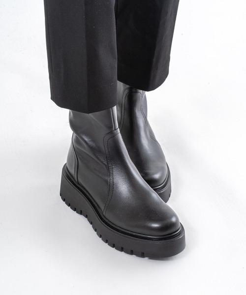 CORSO ROMA,9(コルソローマ)の「【CORSO ROMA,9】ショートブーツ ショート丈(ブーツ・レディース・ブラック・36/37/38/39)」の6枚目の写真