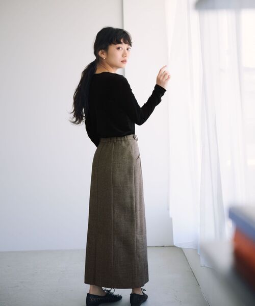 STRATA(エストラータ)の「ナローベルトポケットデザインスカート 【低身長・小柄女性】(スカート・レディース・ベージュ/ネイビー/ブラウン・XS/S)」の11枚目の写真