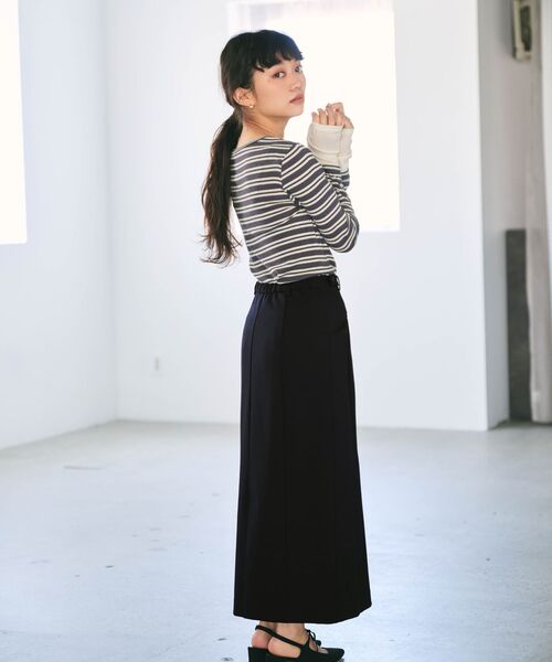STRATA(エストラータ)の「ナローベルトポケットデザインスカート 【低身長・小柄女性】(スカート・レディース・ベージュ/ネイビー/ブラウン・XS/S)」の18枚目の写真