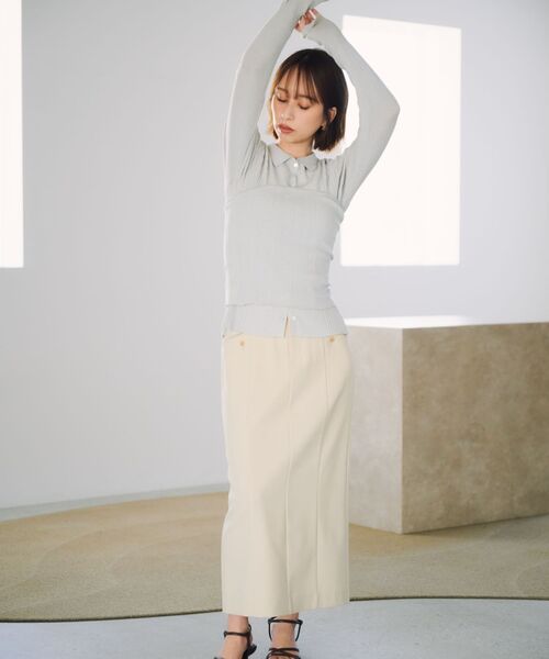 STRATA(エストラータ)の「ナローベルトポケットデザインスカート 【低身長・小柄女性】(スカート・レディース・ベージュ/ネイビー/ブラウン・XS/S)」の20枚目の写真