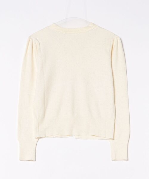 Lace Ladies(レースレディース)の「Vネック チョーカーリボン 肩ギャザー ニット トップス(ニット/セーター・レディース・ブラック/アイボリー・FREE)」の3枚目の写真