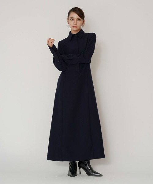 KINO THE KEI（キノザケイ）の「フィット シャツ ドレス KINO THE KEI（ワンピース・レディース・ホワイト/ダークネイビー・S/M）」の15枚目の写真