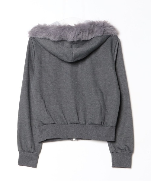 KsG(ケーエスジー)の「Hoodie Fur Double Zip Parker(パーカー・レディース・グレー/ブラック・SMALL/MEDIUM/LARGE)」の3枚目の写真