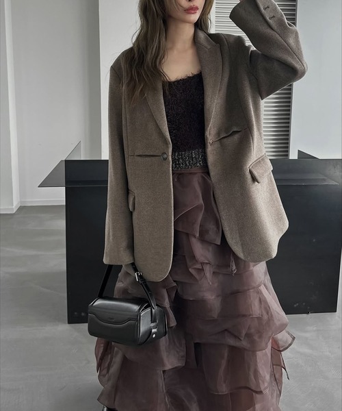 WILLFULLY（ウィルフリー）の「organdy random tiered pattern SK（スカート・レディース・ブラック/グレー/ブラウン・FREE）」の21枚目の写真