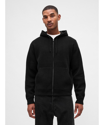 ジップアップ」に該当するメンズのニット/セーター（ブラック/黒色系