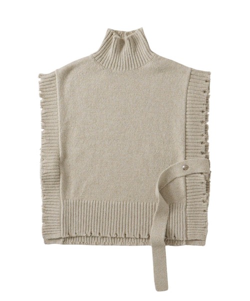 DRESSLAVE(ドレスレイブ)の「shine w/pe damage vest(シャイニーダメージベスト)(ベスト・レディース・ブラウン/ホワイト・38)」の1枚目の写真
