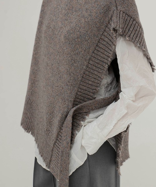 DRESSLAVE(ドレスレイブ)の「shine w/pe damage vest(シャイニーダメージベスト)(ベスト・レディース・ブラウン/ホワイト・38)」の4枚目の写真