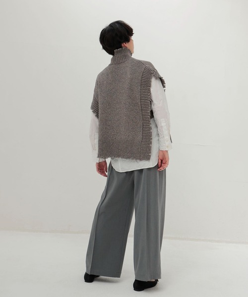 DRESSLAVE(ドレスレイブ)の「shine w/pe damage vest(シャイニーダメージベスト)(ベスト・レディース・ブラウン/ホワイト・38)」の8枚目の写真