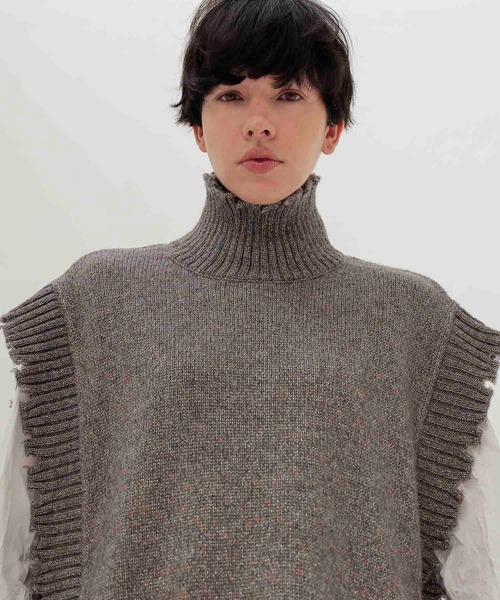 DRESSLAVE(ドレスレイブ)の「shine w/pe damage vest(シャイニーダメージベスト)(ベスト・レディース・ブラウン/ホワイト・38)」の12枚目の写真