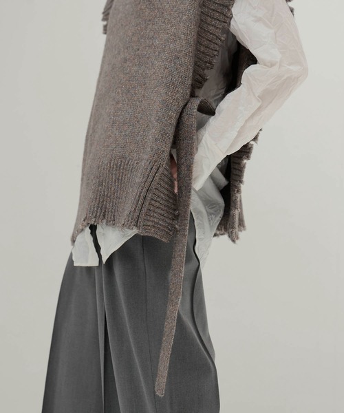 DRESSLAVE(ドレスレイブ)の「shine w/pe damage vest(シャイニーダメージベスト)(ベスト・レディース・ブラウン/ホワイト・38)」の13枚目の写真