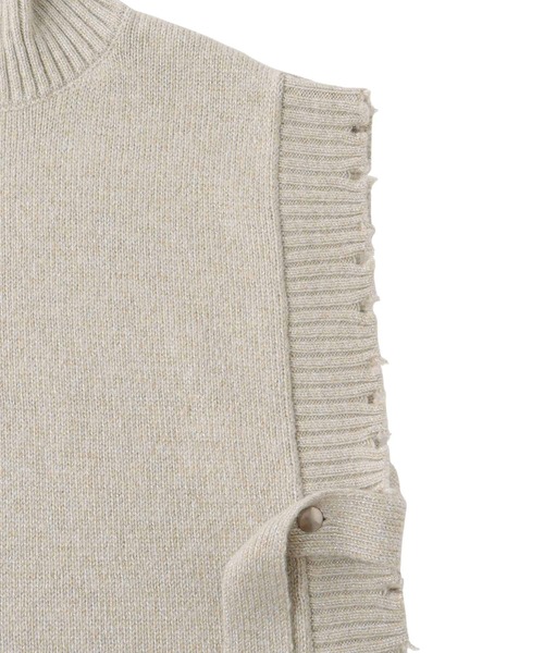 DRESSLAVE(ドレスレイブ)の「shine w/pe damage vest(シャイニーダメージベスト)(ベスト・レディース・ブラウン/ホワイト・38)」の20枚目の写真