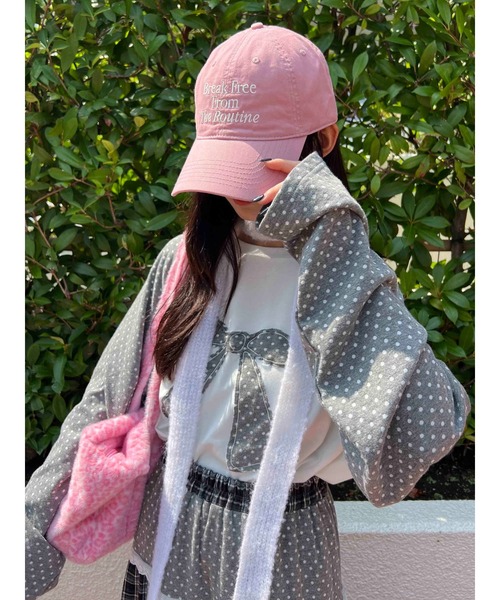 WC（ダブル シー）の「メッセージレタリングキャップ（キャップ・レディース・ブラック/ブラウン/ピンク・FREE）」の6枚目の写真