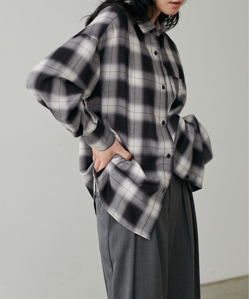 LARUTA】オンブレーチェックシャツ（シャツ/ブラウス）｜LARUTA