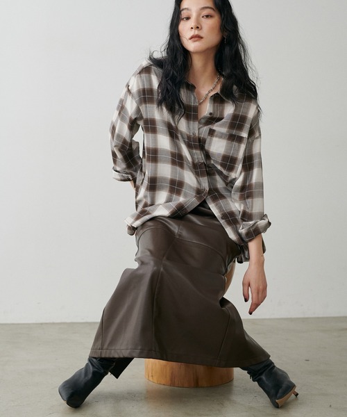 LARUTA】オンブレーチェックシャツ（シャツ/ブラウス）｜LARUTA