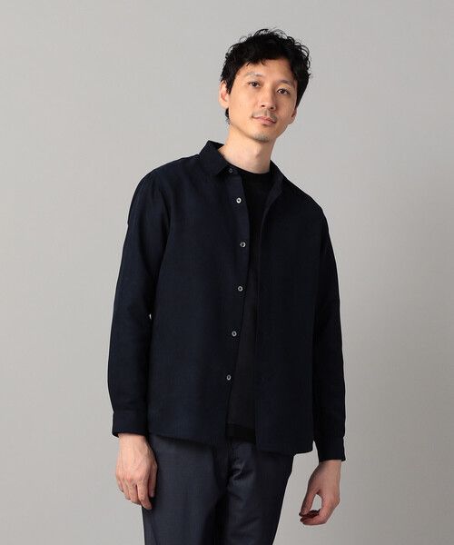 COMME CA MEN(コムサメン)の「ビーガンスエード レギュラーカラーシャツ(シャツ/ブラウス・メンズ・ライトグレー/ネイビー/ベージュ・XL/M/S/L)」の3枚目の写真