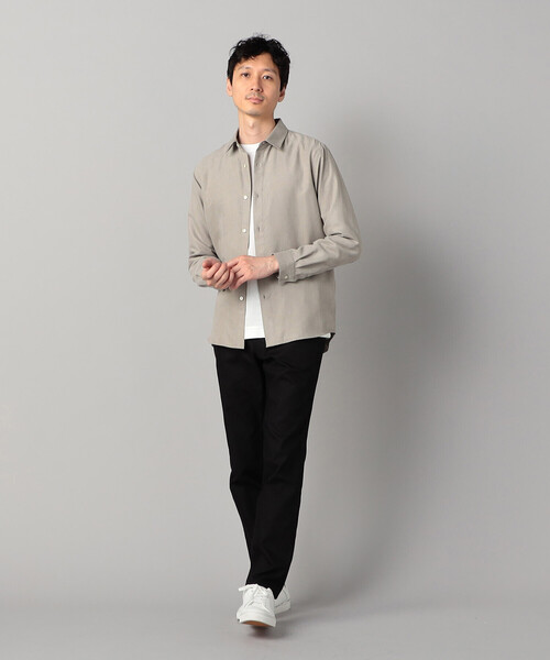 COMME CA MEN(コムサメン)の「ビーガンスエード レギュラーカラーシャツ(シャツ/ブラウス・メンズ・ライトグレー/ネイビー/ベージュ・XL/M/S/L)」の4枚目の写真