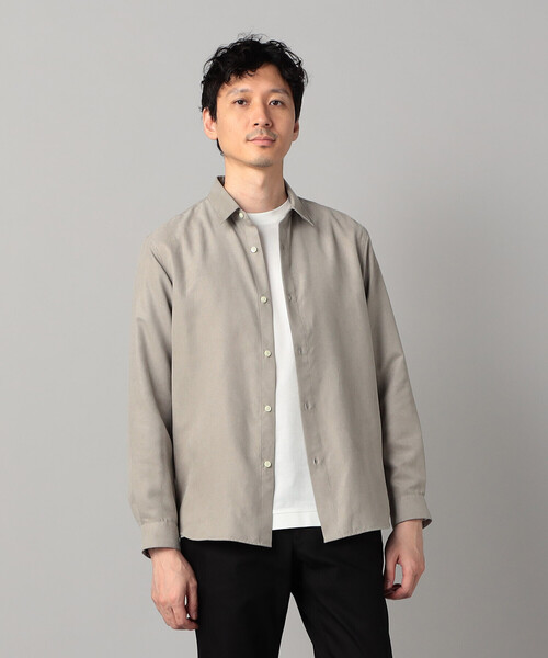 COMME CA MEN(コムサメン)の「ビーガンスエード レギュラーカラーシャツ(シャツ/ブラウス・メンズ・ライトグレー/ネイビー/ベージュ・XL/M/S/L)」の6枚目の写真