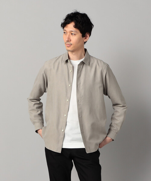COMME CA MEN(コムサメン)の「ビーガンスエード レギュラーカラーシャツ(シャツ/ブラウス・メンズ・ライトグレー/ネイビー/ベージュ・XL/M/S/L)」の19枚目の写真