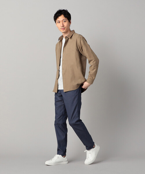 COMME CA MEN(コムサメン)の「ビーガンスエード レギュラーカラーシャツ(シャツ/ブラウス・メンズ・ライトグレー/ネイビー/ベージュ・XL/M/S/L)」の13枚目の写真