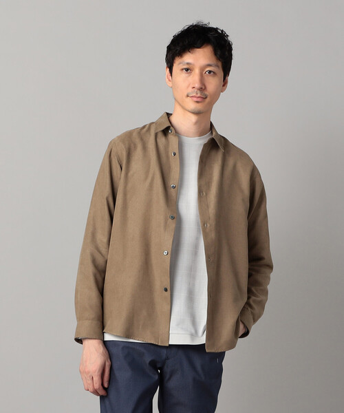 COMME CA MEN(コムサメン)の「ビーガンスエード レギュラーカラーシャツ(シャツ/ブラウス・メンズ・ライトグレー/ネイビー/ベージュ・XL/M/S/L)」の15枚目の写真