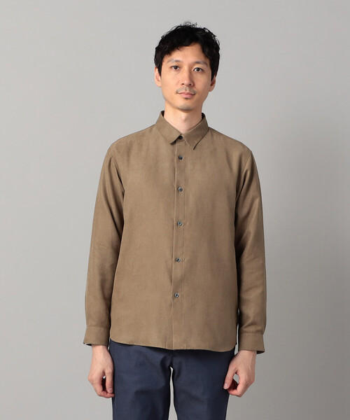 COMME CA MEN(コムサメン)の「ビーガンスエード レギュラーカラーシャツ(シャツ/ブラウス・メンズ・ライトグレー/ネイビー/ベージュ・XL/M/S/L)」の16枚目の写真
